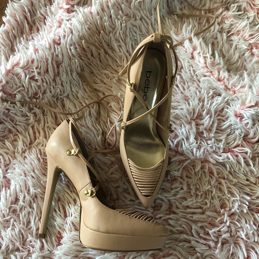 Bebe “Ellodie Lace Up Pumps”